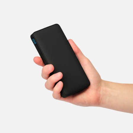 Внешний аккумулятор с подсветкой Анкор Плюс PD (Ancor PD Plus)10000 mAh, черный