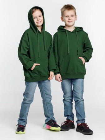 Худи детское Kirenga Kids 2.0, темно-зеленое, 12 лет