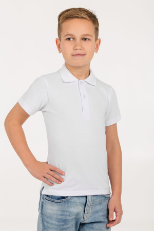Рубашка поло детская Virma Kids, белая, 10 лет