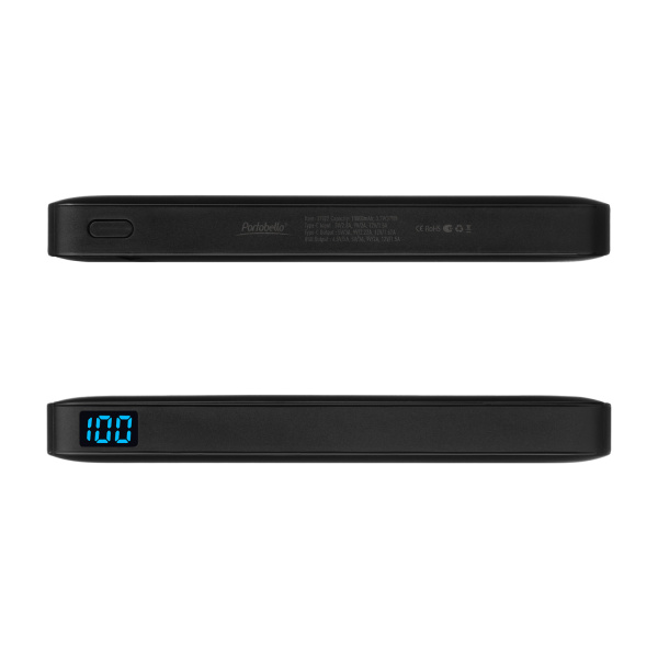 Внешний аккумулятор с цветной подсветкой Анкор Макс Плюс PD (Ancor PD Max Plus) 10000 mAh, черный