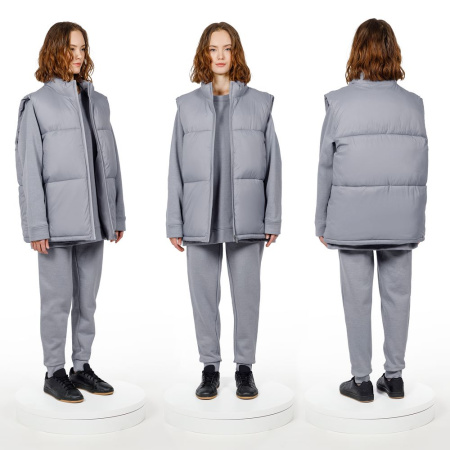 Жилет двусторонний V2, серый, размер 3XL/4XL