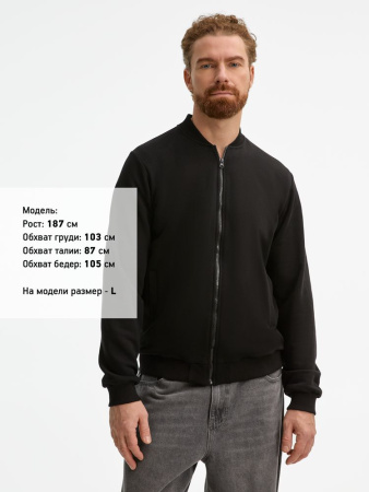 Бомбер унисекс Townie, черный, размер M
