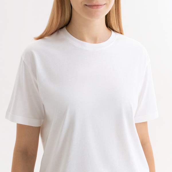 Футболка унисекс Крис (Kris), 150 гр., белая (теплого оттенка), размер XL