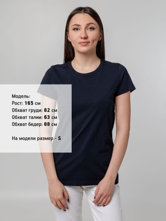 Футболка женская T-bolka Stretch Lady, темно-синяя (navy), размер XL