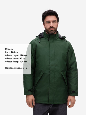 Куртка на стеганой подкладке Robyn, темно-зеленая, размер 3XL