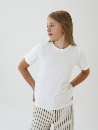 Футболка детская T-Bolka Kids, белая (белоснежная), 6 лет
