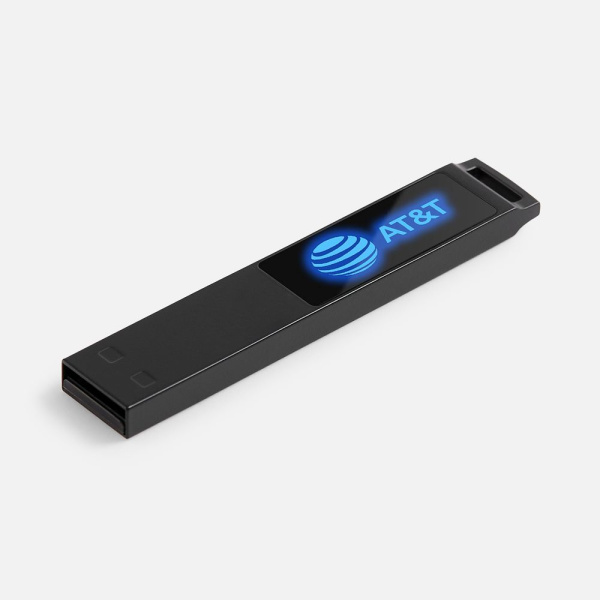 Флешка markBright Black с белой подсветкой
