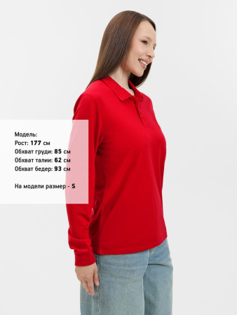 Рубашка поло с длинным рукавом Prime LSL, красная, размер 5XL